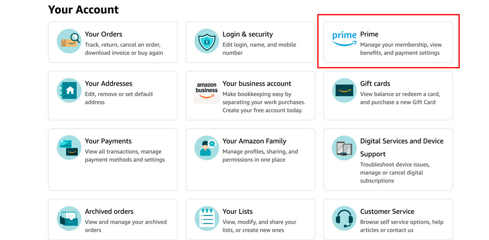 how to cancel amazon prime