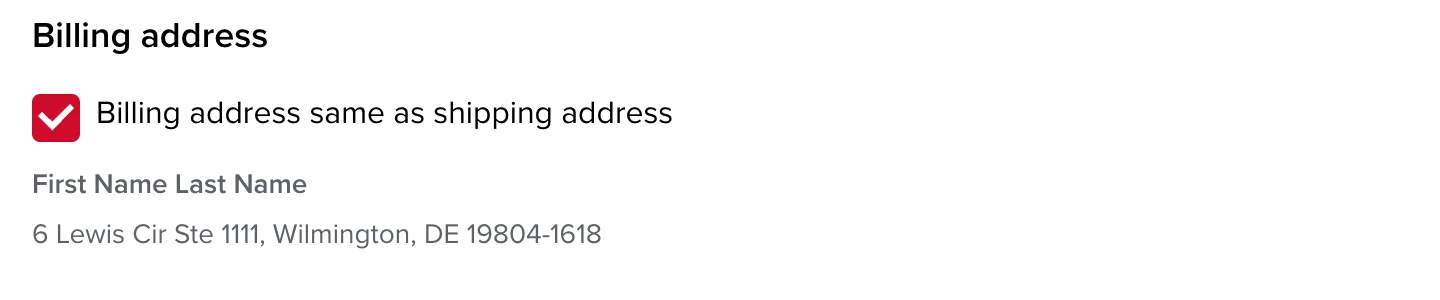 billing address usa