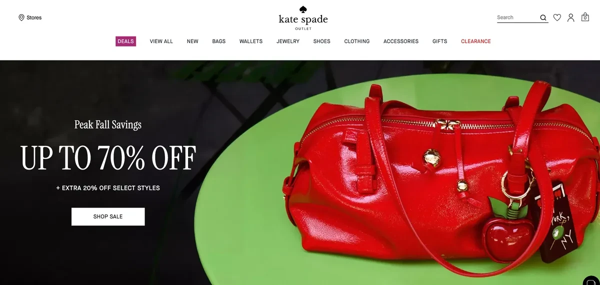 Официальный сайт Kate Spade Outlet USA со скидкой на сумки