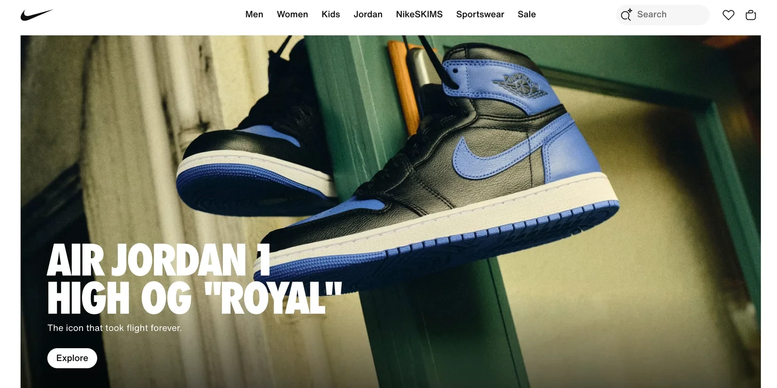 Кроссовки Nike Air Jordan 1 на официальном сайте Nike в США