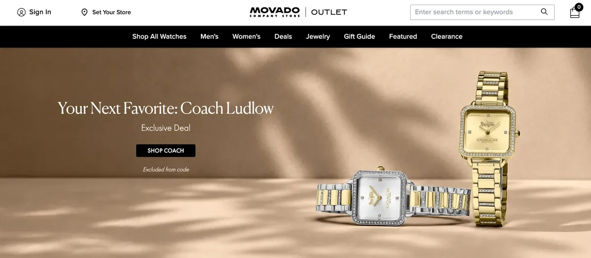 Официальный Movado Company Store Outlet USA с часами нескольких брендов