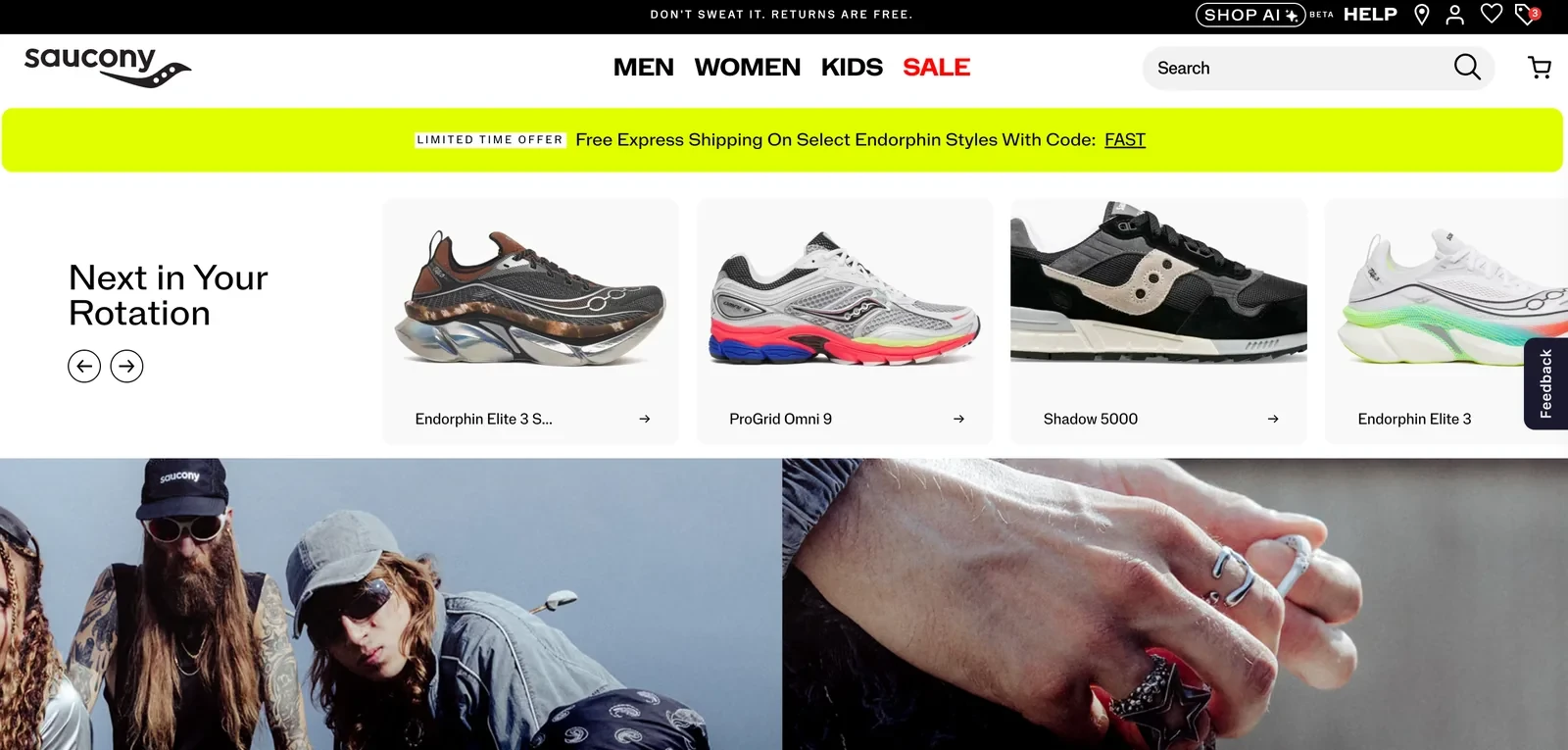 Беговые кроссовки Saucony на официальном сайте бренда в США