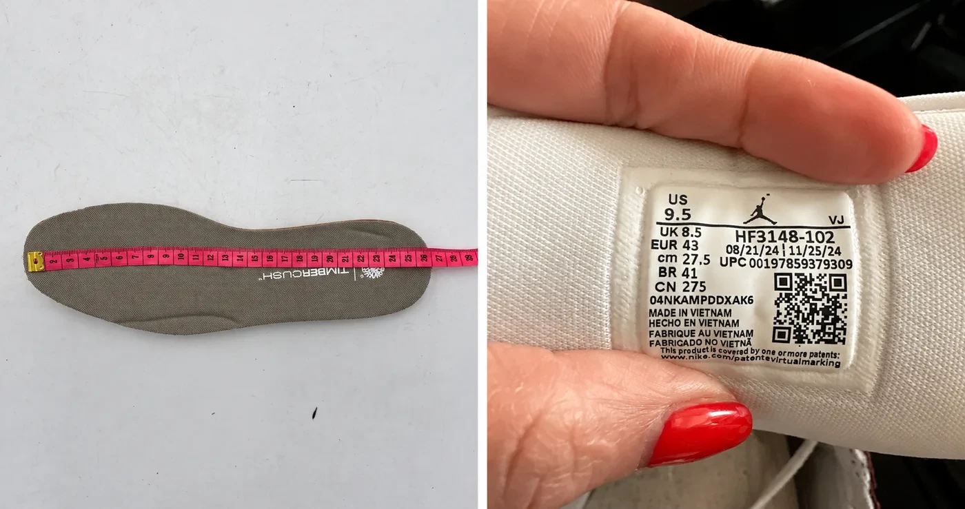 Размерная сетка New Balance Made in USA 990v4 с мужскими и женскими размерами
