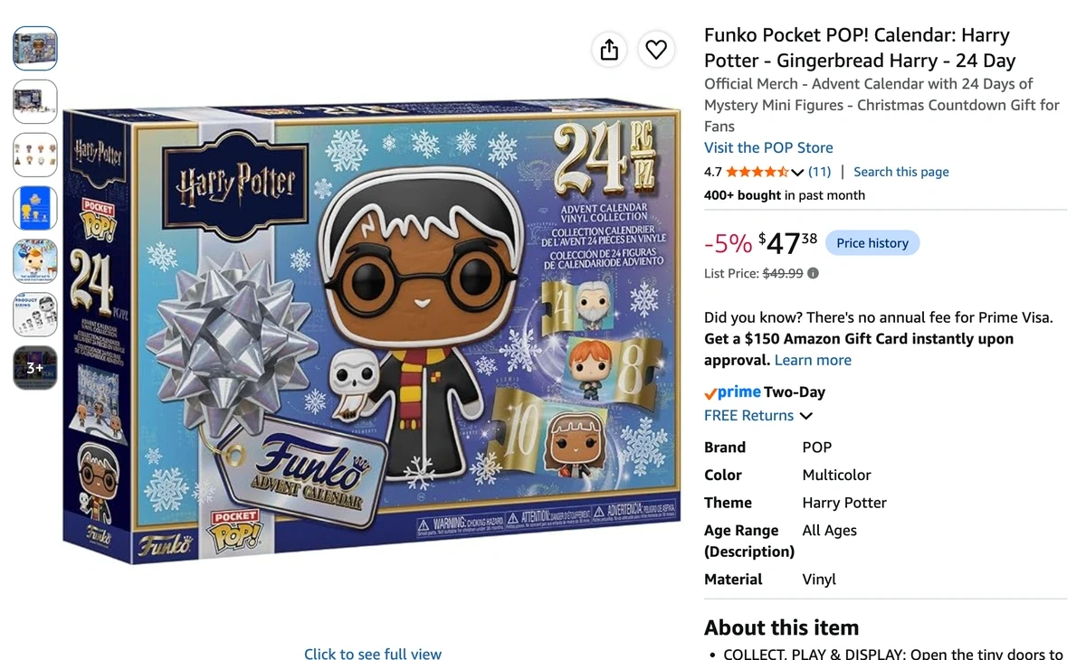 Funko Pocket POP! Harry Potter Gingerbread Harry с 24 коллекционными фигурками